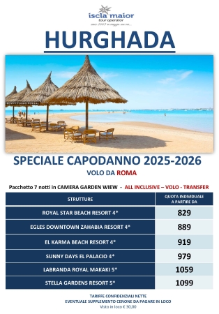 SPECIALE HURGHADA 2025 CAPODANNO