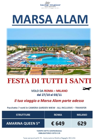 Marsa Alam - Festa Tutti i Santi - Amarina Queen 5* MARSA ALAM