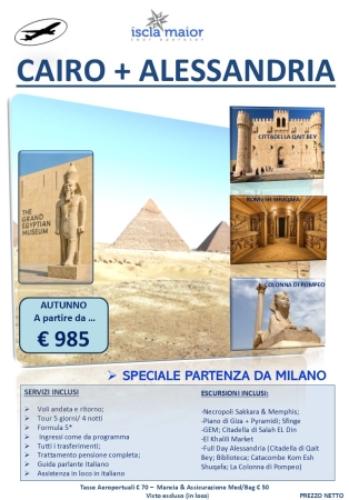 Pacchetto Cairo + Alessandria EGITTO