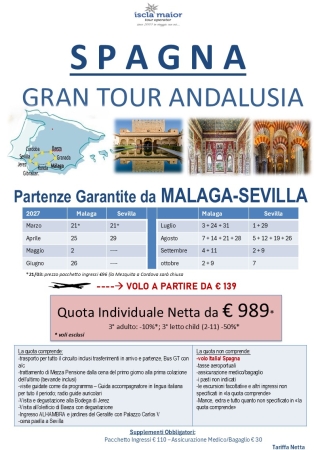 Anteprima Gran Tour Andalusia 2027 